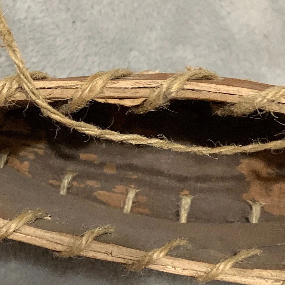 Handmade Birch Bark Miniature Canoe Ornament Rustic‎ Cabin Lodge Decor 7.5 Inch
